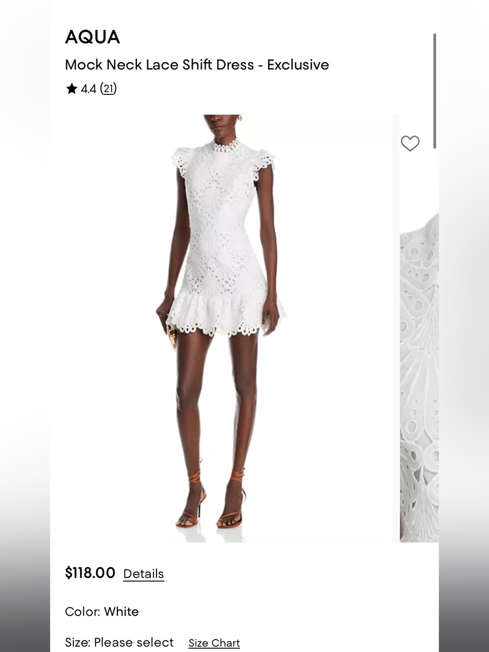 NWT Bloomingdale’s White Aqua Dress